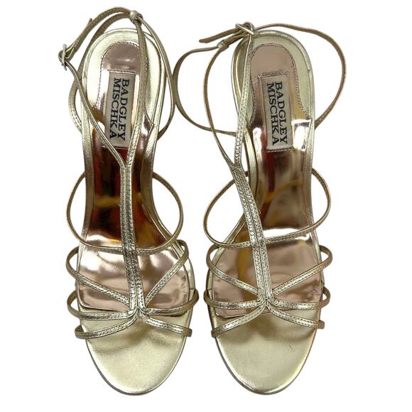 BADGLEY MISCHKA Ava II 4" Heels Patent Leather in Rose Gold Women's Size 7.5M - Picture 9 of 12